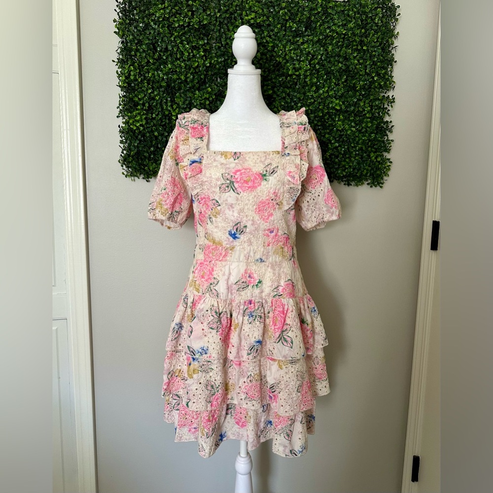 Adelyn Rae Large (8/10) Floral Dress